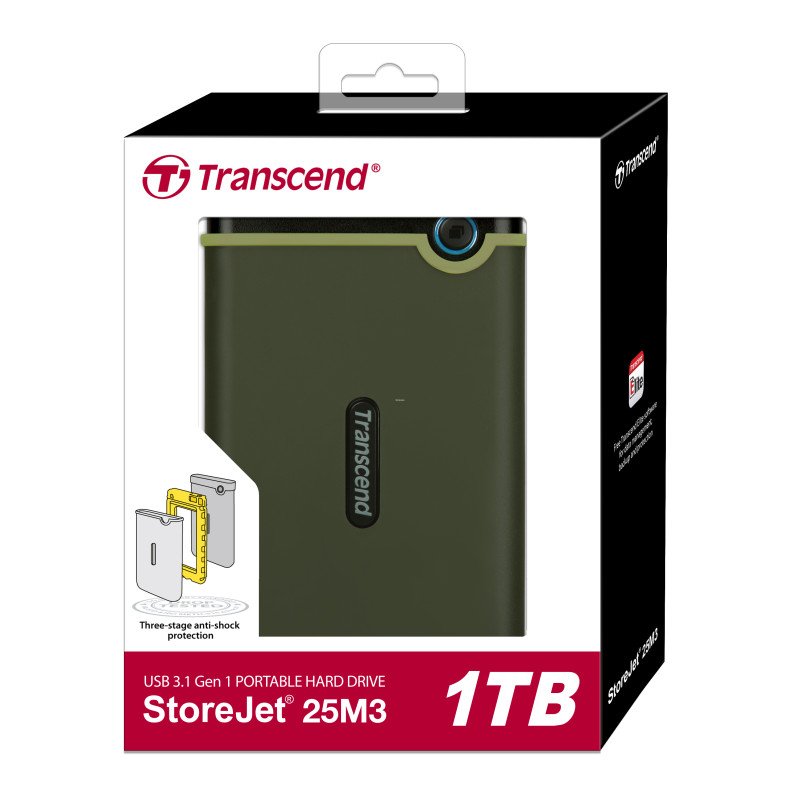 Transcend 1TB StoreJet 25M3 Slim Portable Hard Drives