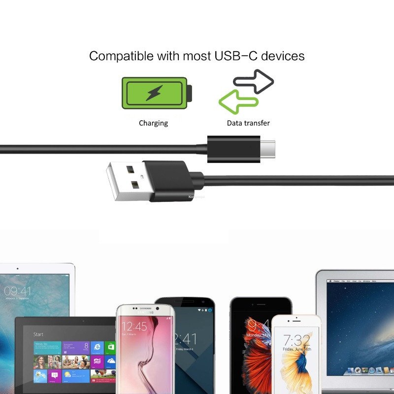 CABO EWENT USB-C PARA USB-A 1MT PRETO