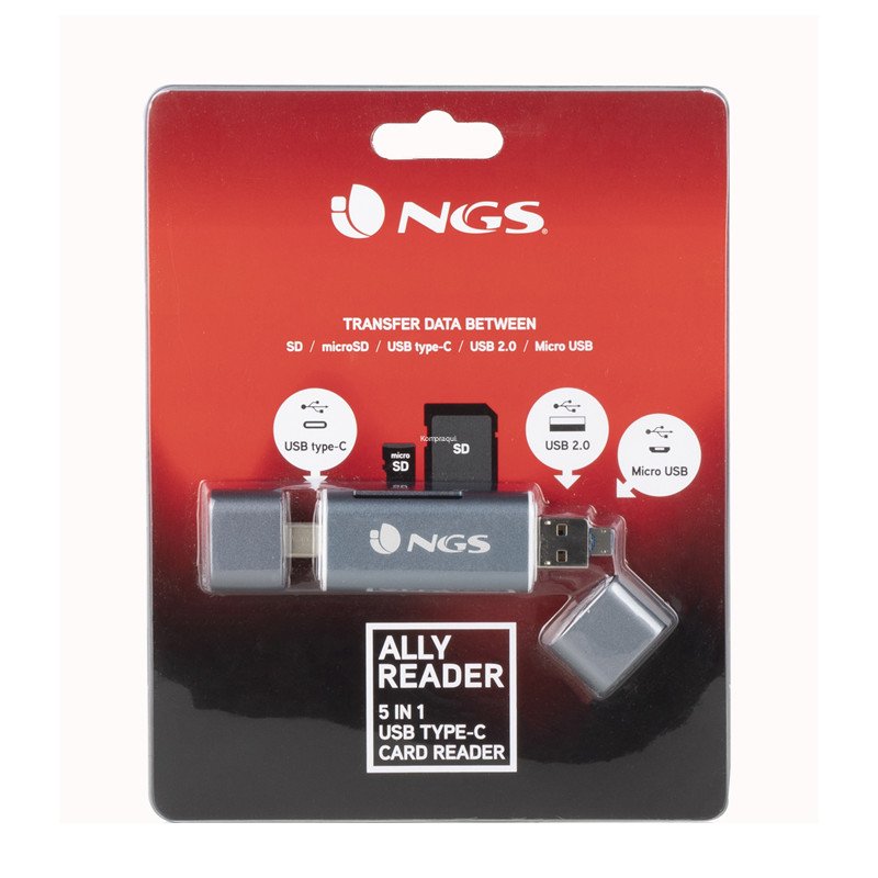 NGS LEITOR DE CARTÕES 5 EM 1 TYPE-C 128GB MAX