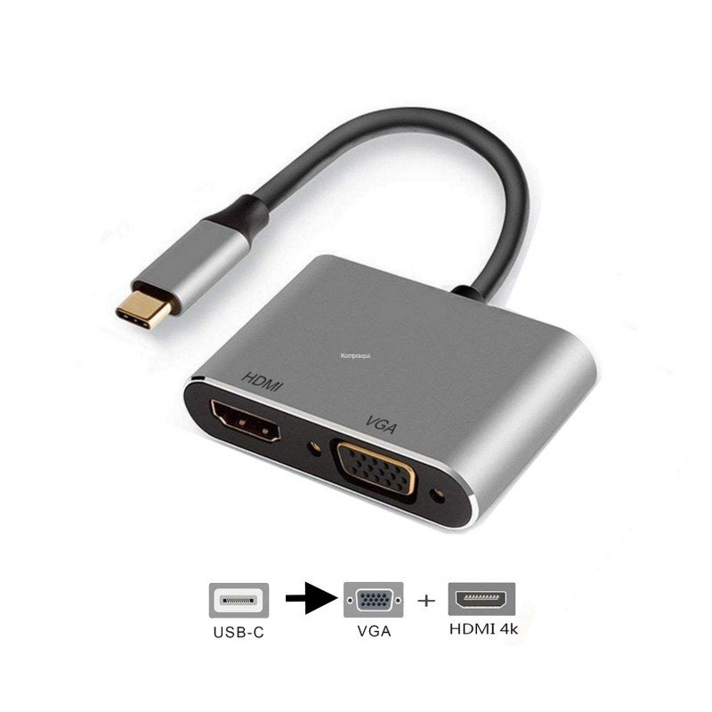 ADAPT EWENT USB-C TO HDMI + VGA DUAL DISPLAY